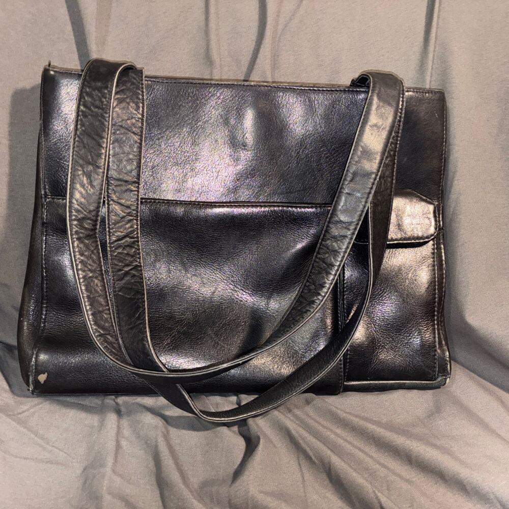 BASS GH Bass & Co Black Medium Tote Shoulder Bag Purse Handbag